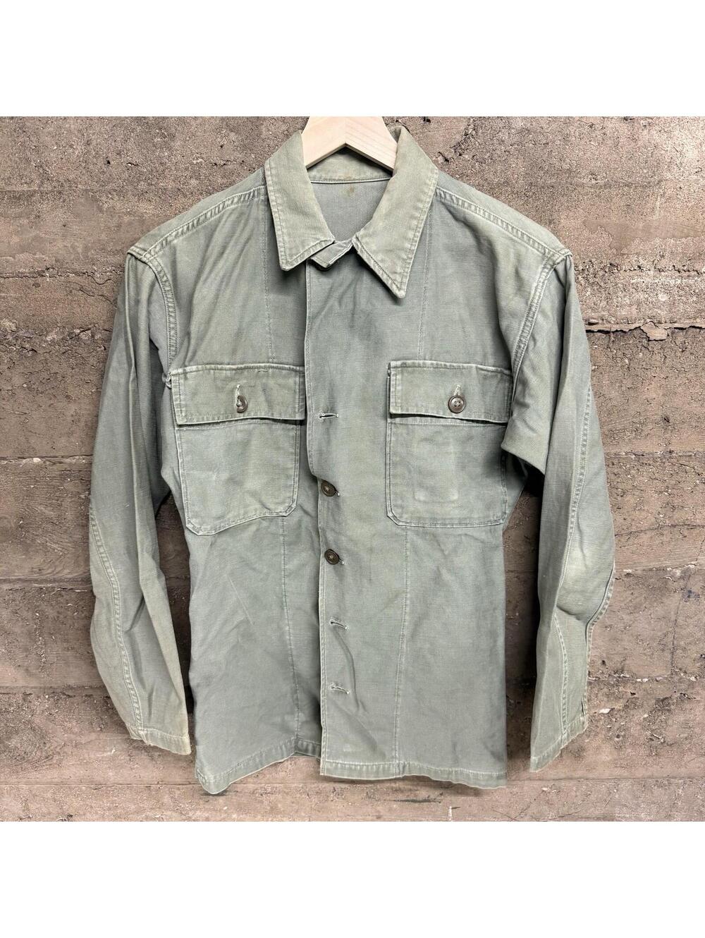 Vintage U.S. Army M-1950 Field Shirt OG-107 Korean War Era Military Jacket Sz M